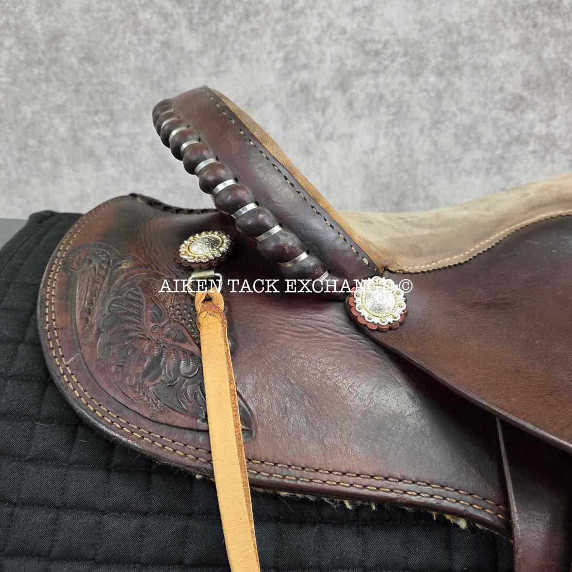 Bona Allen Western Roping Saddle, 15" Seat, Regular Tree - Semi QH Bars