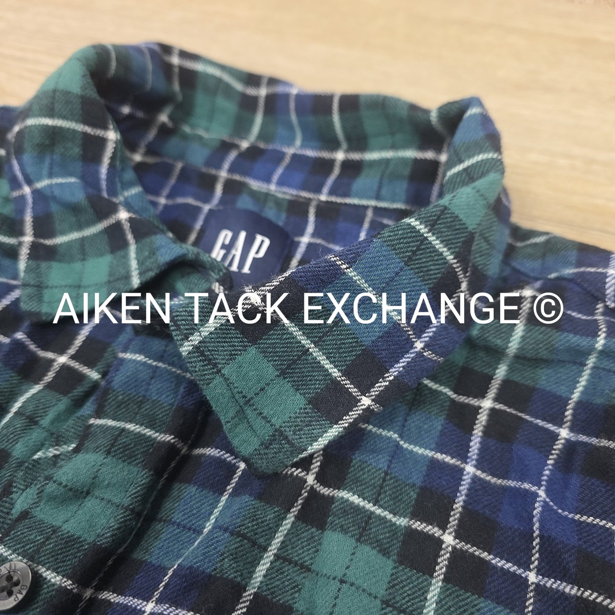 GAP Relaxed Fit Flannel Top, Size Large