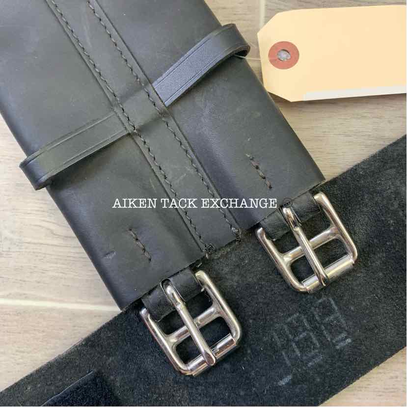 Stubben Leather Dressage Girth, Black, Brand New, 30"