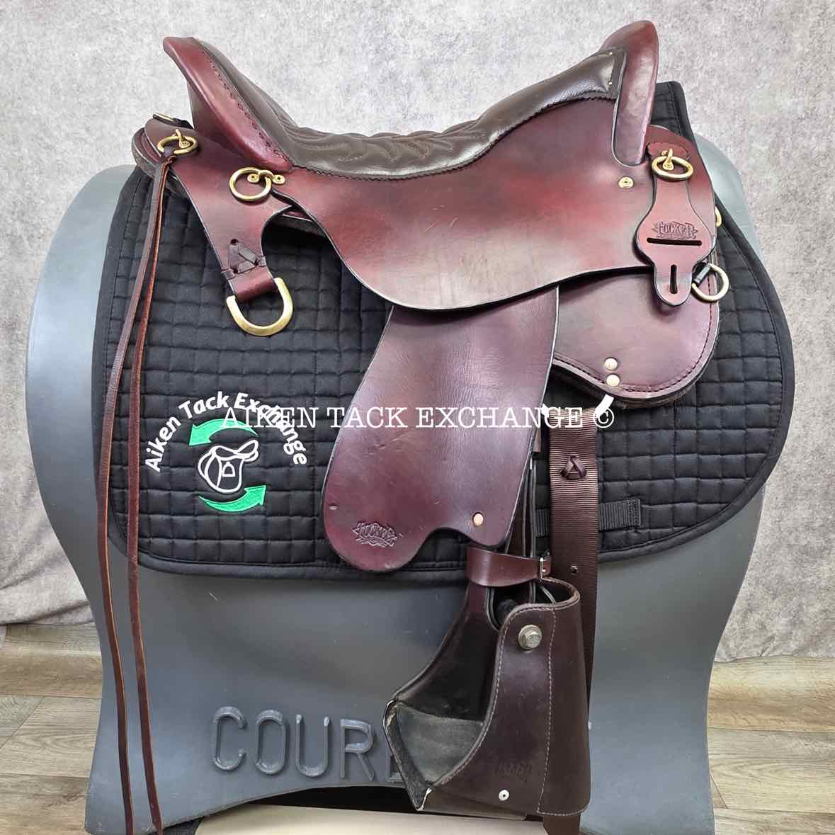 2015 Tucker 159 Endurance Trail Saddle, 17.5" Seat, Wide Tree - Full QH Bars