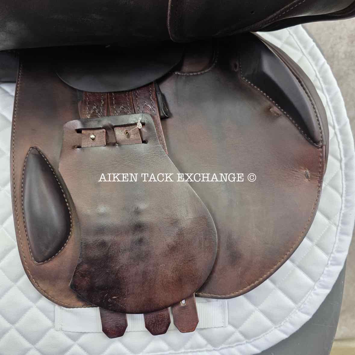 2012 Prestige Boston Close Contact Jump Saddle, 17" Seat, 33 Tree - Medium, Wool Flocked Panels