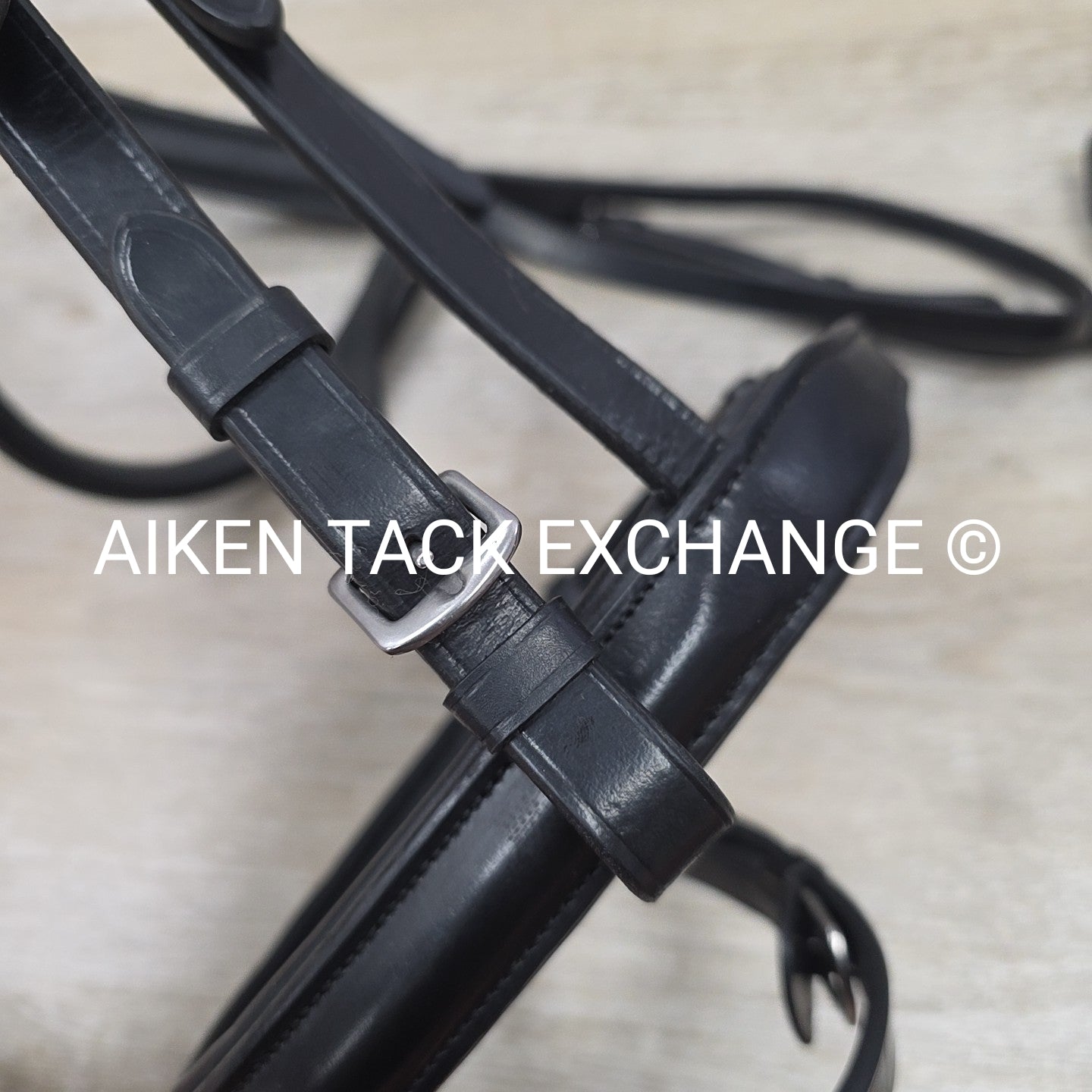 KL Select Black Oak Juniper Dressage Bridle with Reins, Black,  Size Full