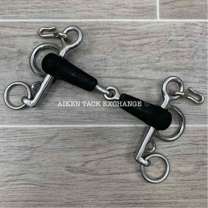 Single Joint Rubber Pelham Bit (has chew marks & blemishes) 4.25"