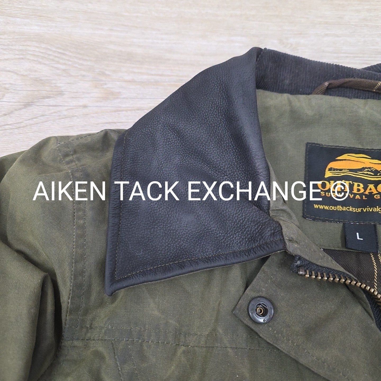 Outback Survival Gear Olive Green Waxed Trench Coat, Women's Large