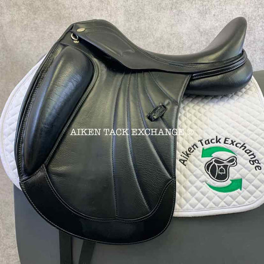 2018 Kentaur Ithaka AP Monoflap Dressage Saddle, 17.5" Seat, Medium Wide Tree, Wool Flocked Panels