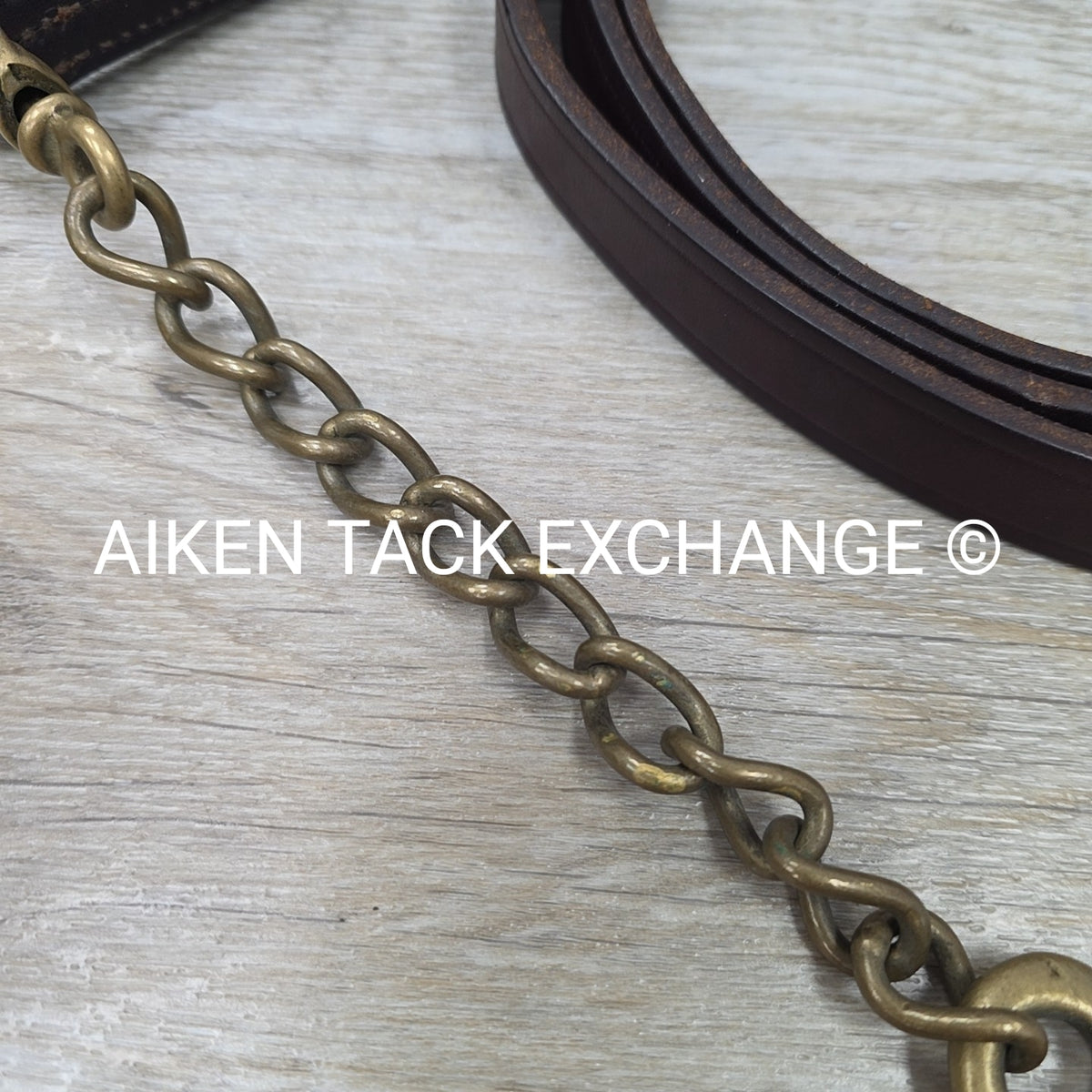 Leather Lead with Brass Chain