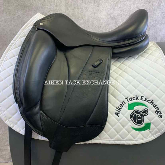 2015 Voltaire Adelaide Monoflap Dressage Saddle, 18" Seat, 3 Flap, Wide Tree, Foam XFIN Panels, Full Buffalo Leather