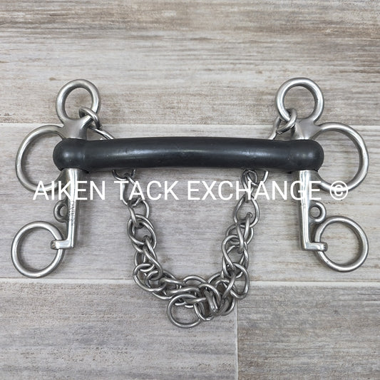 Centaur Hard Rubber Mullen Mouth Pelham Bit 5"