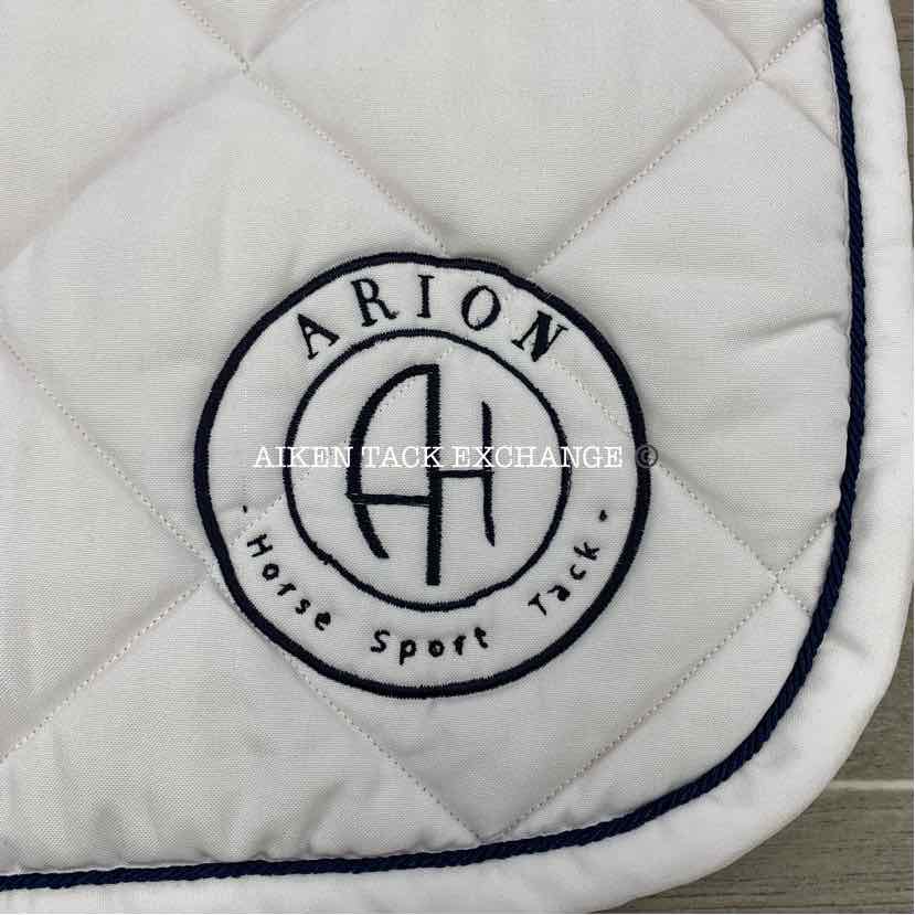 Arion Dressage Saddle Pad, White (has stains)