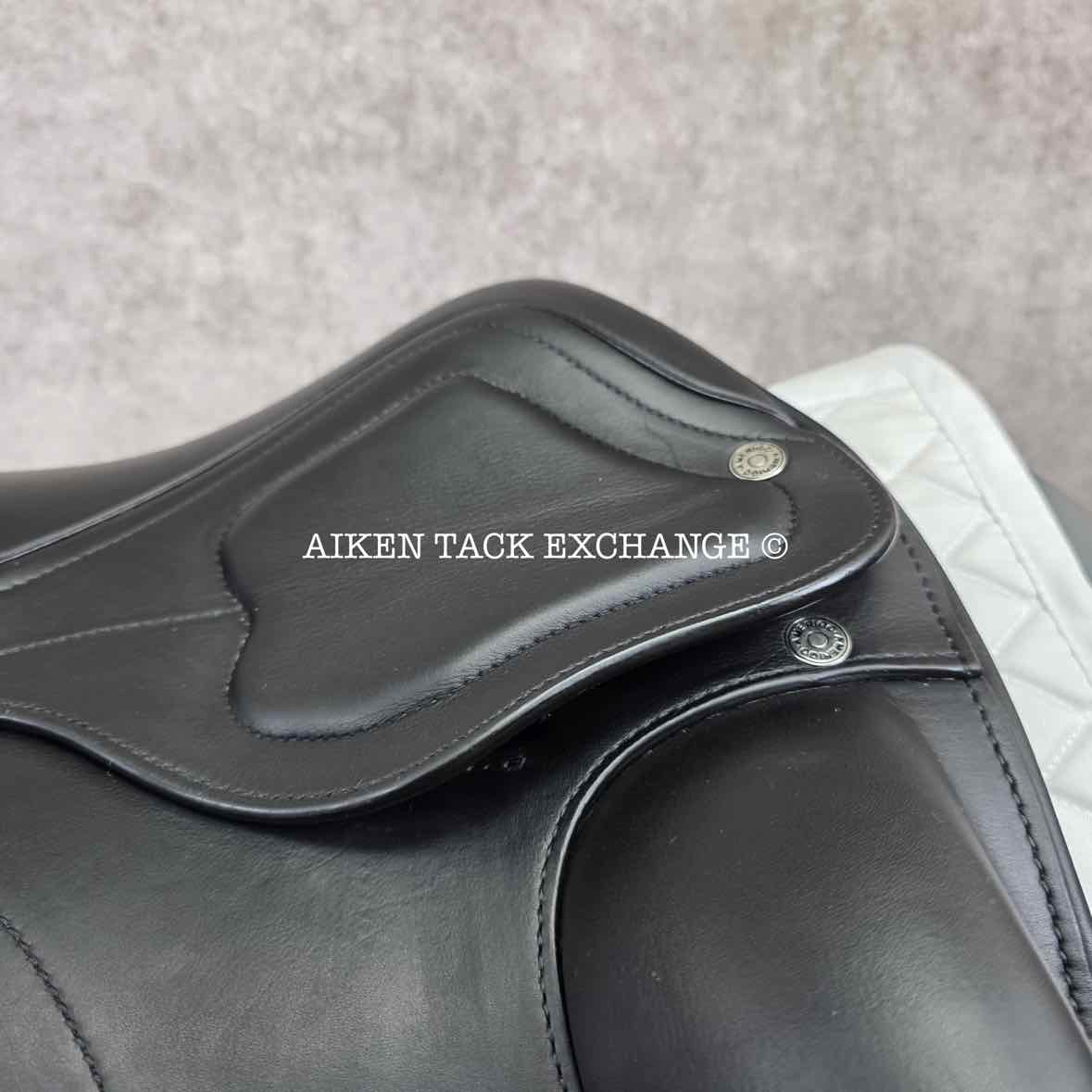 2023 Amerigo Cervia Siena Pinerolo Monoflap Dressage Saddle, 18" Seat, Tree, Wide Tree, Wool Flocked Panels