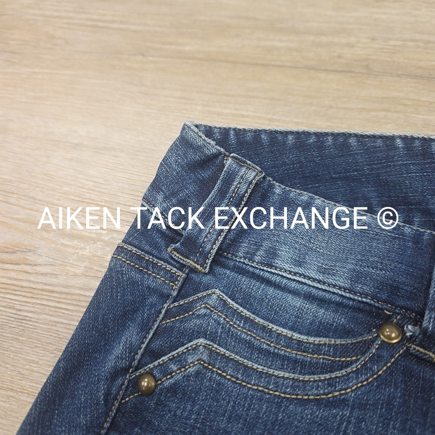 Ariat Denim Knee Patch Breeches, Women's 26R (have blemish)