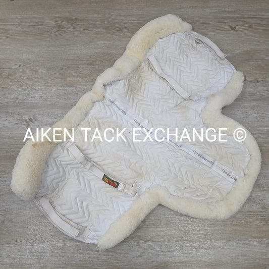 Fleeceworks Sheepskin Show Hunter Pad Partial Trim with Front Roll