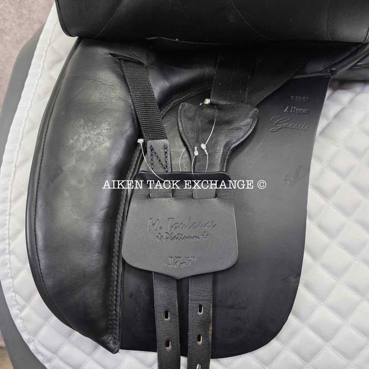 Marcel Toulouse Alissa Platinum Genesis Dressage Saddle, 17.5" Seat, Adjustable Tree, Wool Flocked Panels