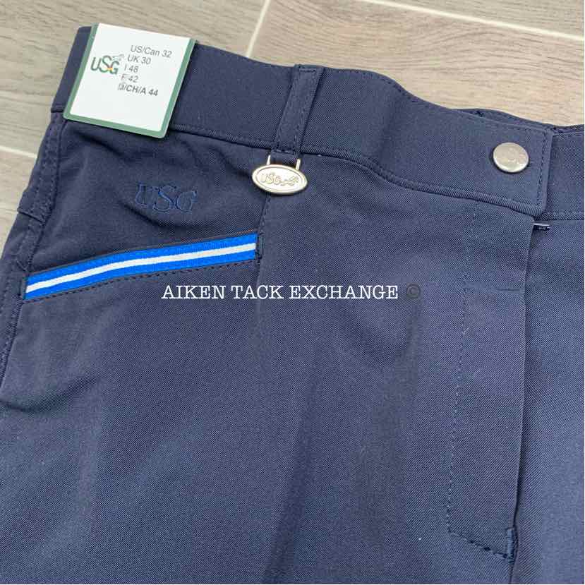 KL Select USG "Ava" Silicone Full Seat Breeches, Size 32