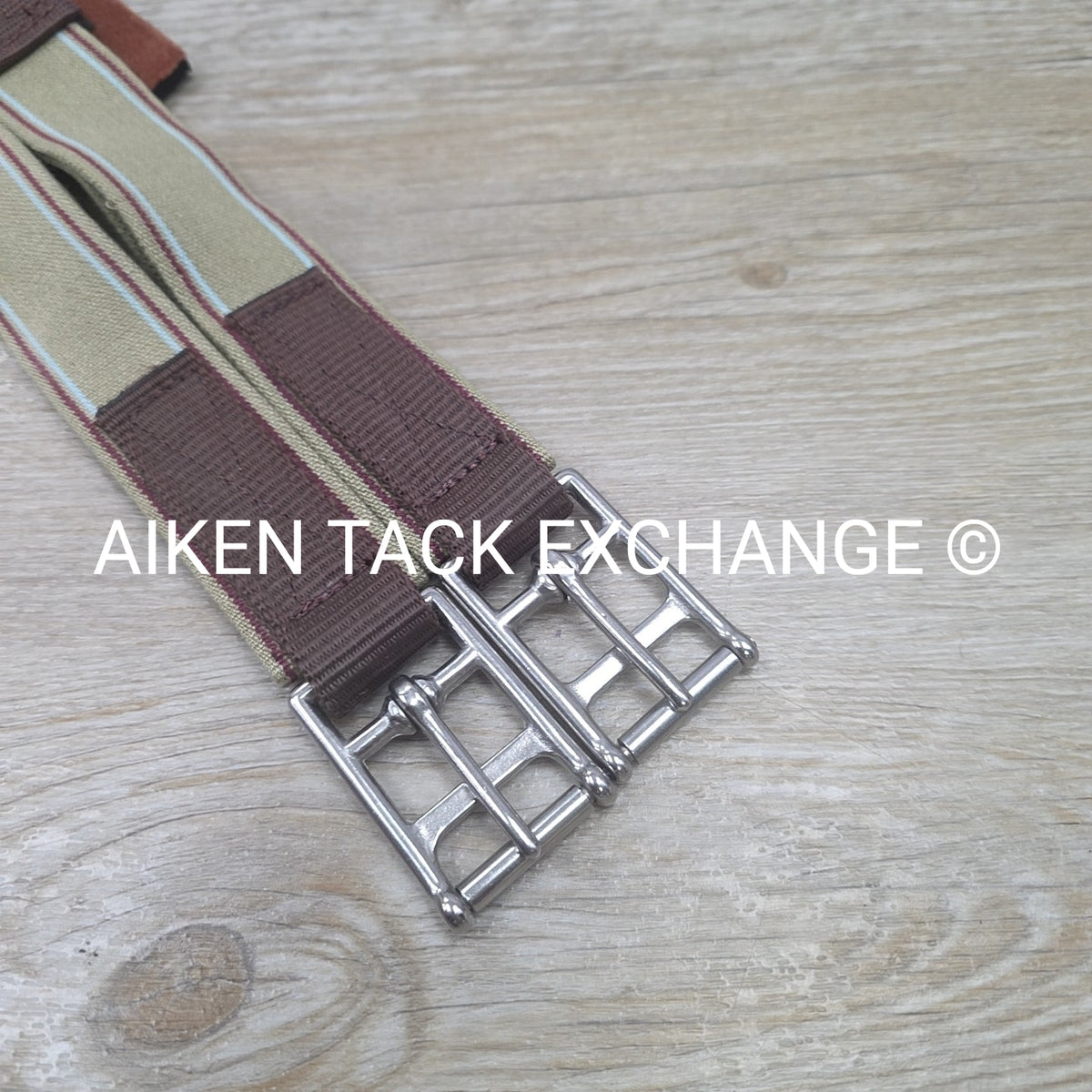 Neoprene Lined Double End Elastic Girth, Brown, Size 54"