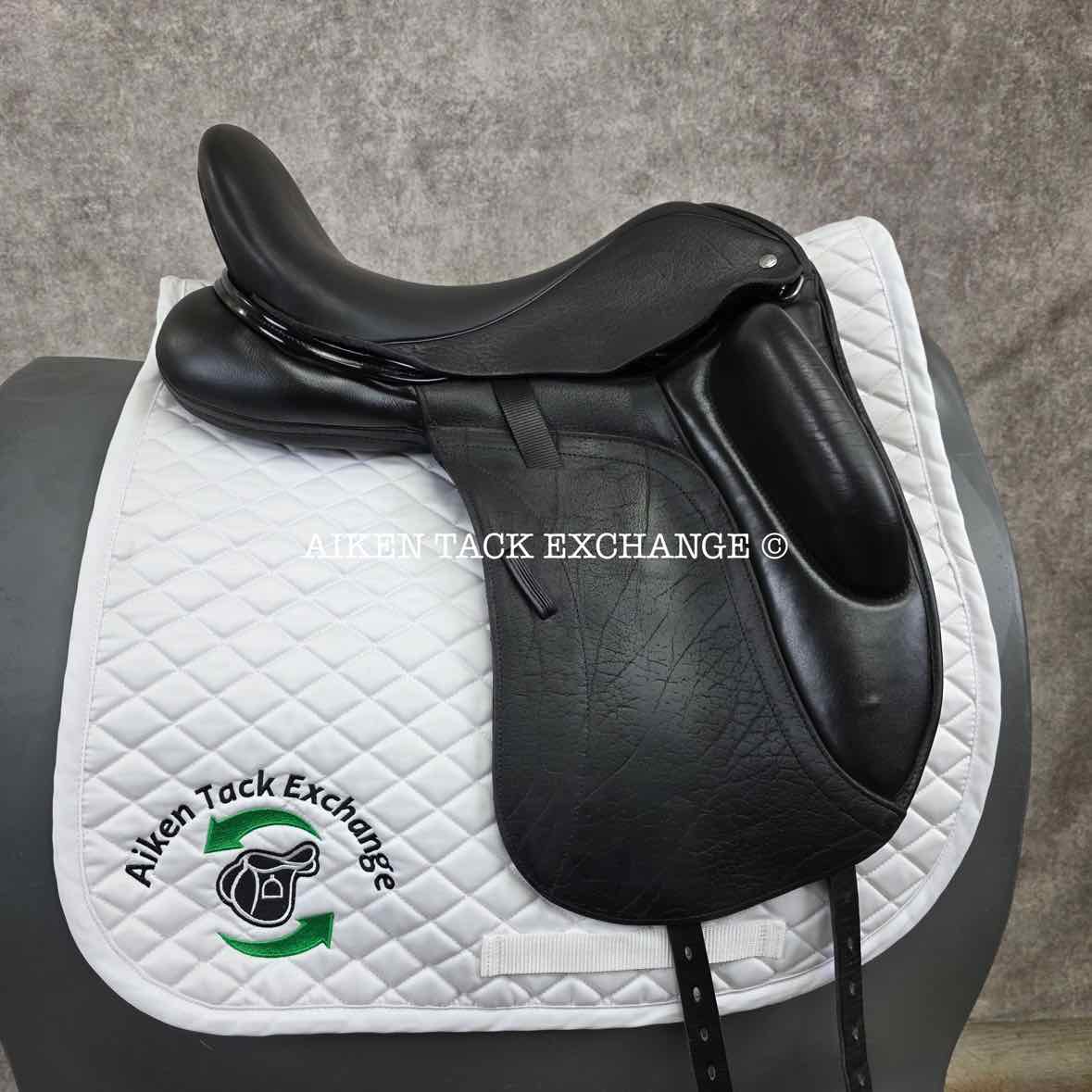 2021 Custom Saddlery Wolfgang Omni 2 Monoflap Dressage Saddle, 17.5" Seat, Adjustable Tree, Wool Flocked Hybrid Panels