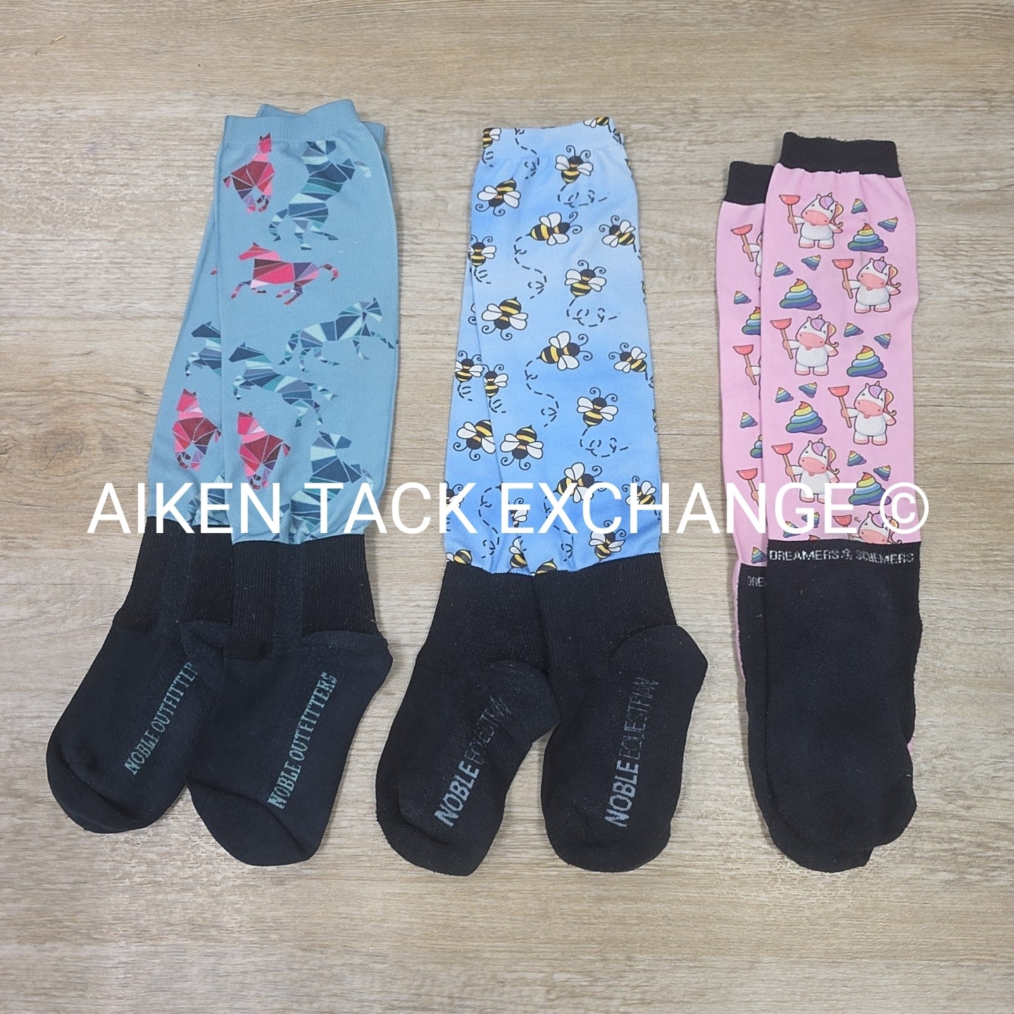 BARGAIN BUNDLE: 2 Noble Equestrian, 1 Dreamers & Schemers Socks, Youth Size
