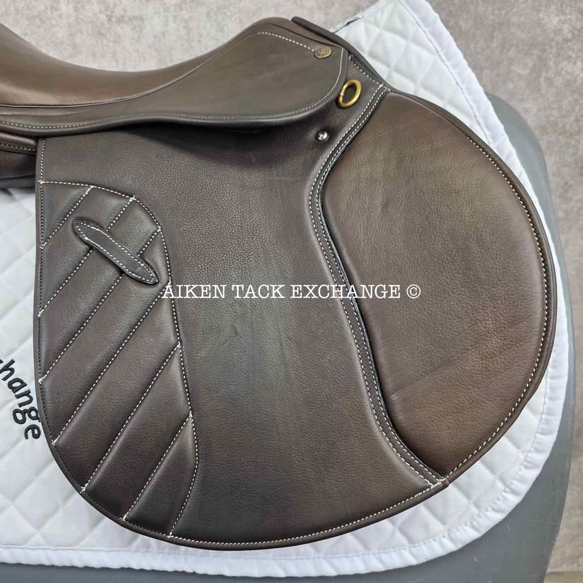 HDR - Henri de Rivel Synergy Close Contact Jump Saddle, 16.5" Seat, Adjustable Tree - Changeable Gullet, Wool Flocked Panels