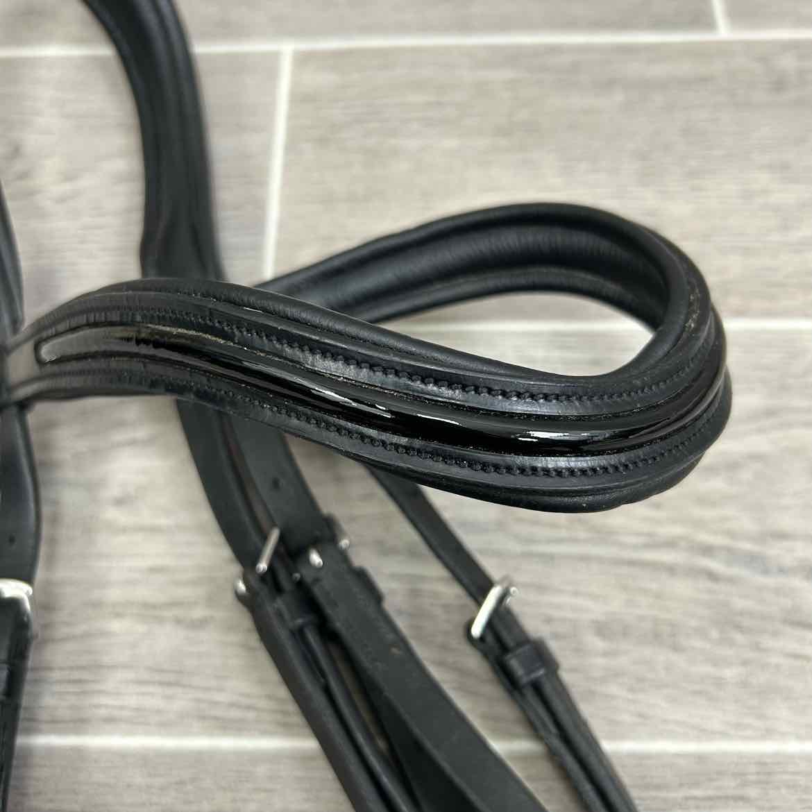 Ovation Berlin Anatomic Dressage Bridle (No Reins), Black, Oversize
