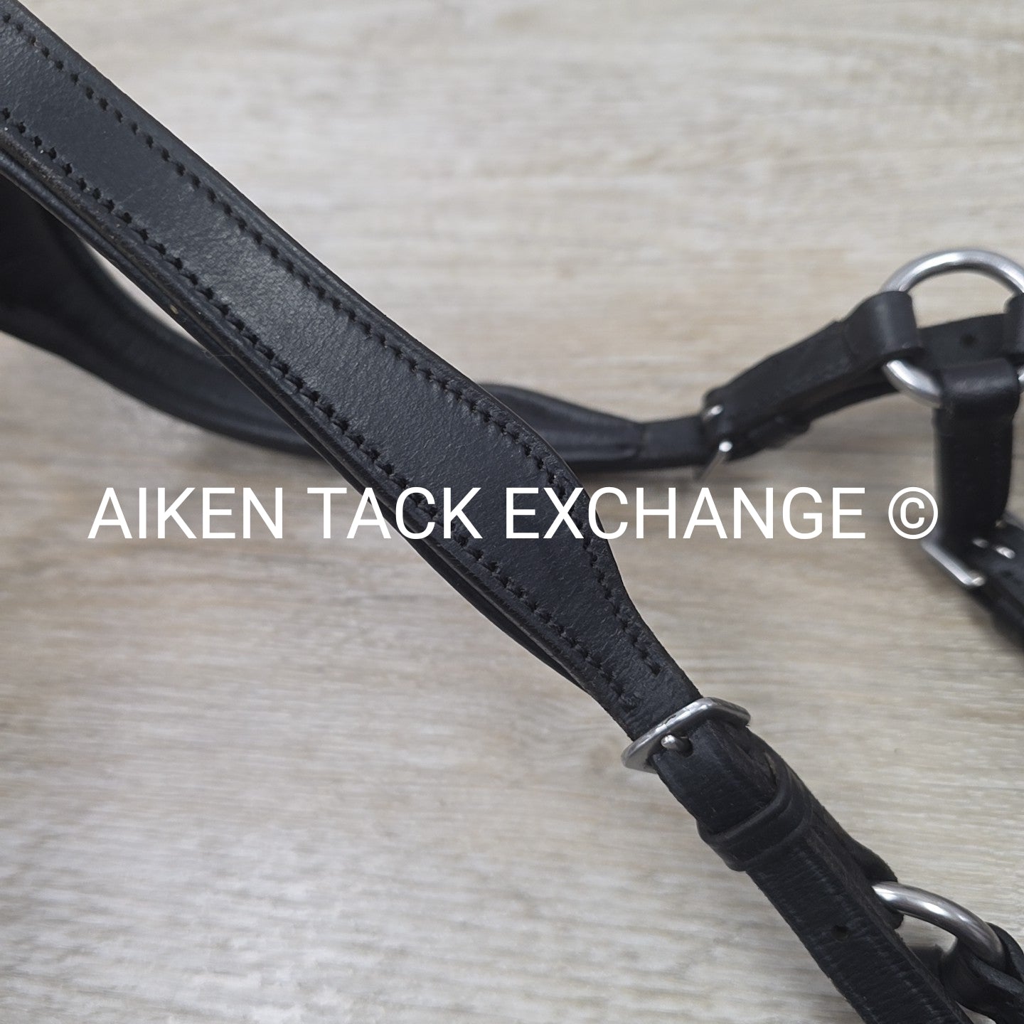Bitless Bridle, No Browband, No Reins, Black, Size Full