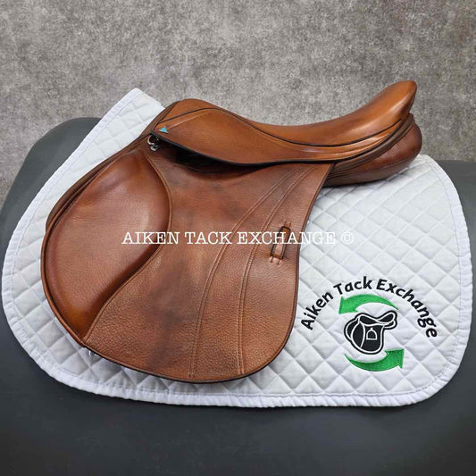 2012 Bliss of London Liberty Jump Saddle, 17" Seat, Medium Wide Tree, Wool Flocked Panels