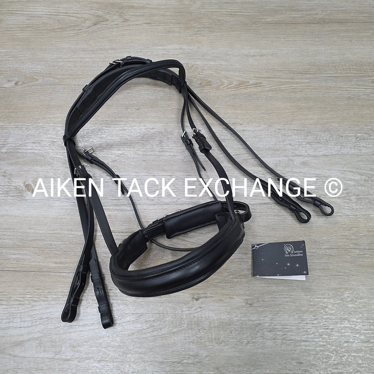 Otto Schumacher Padded Double Bridle, No Reins, Black, Size 1 - Cob