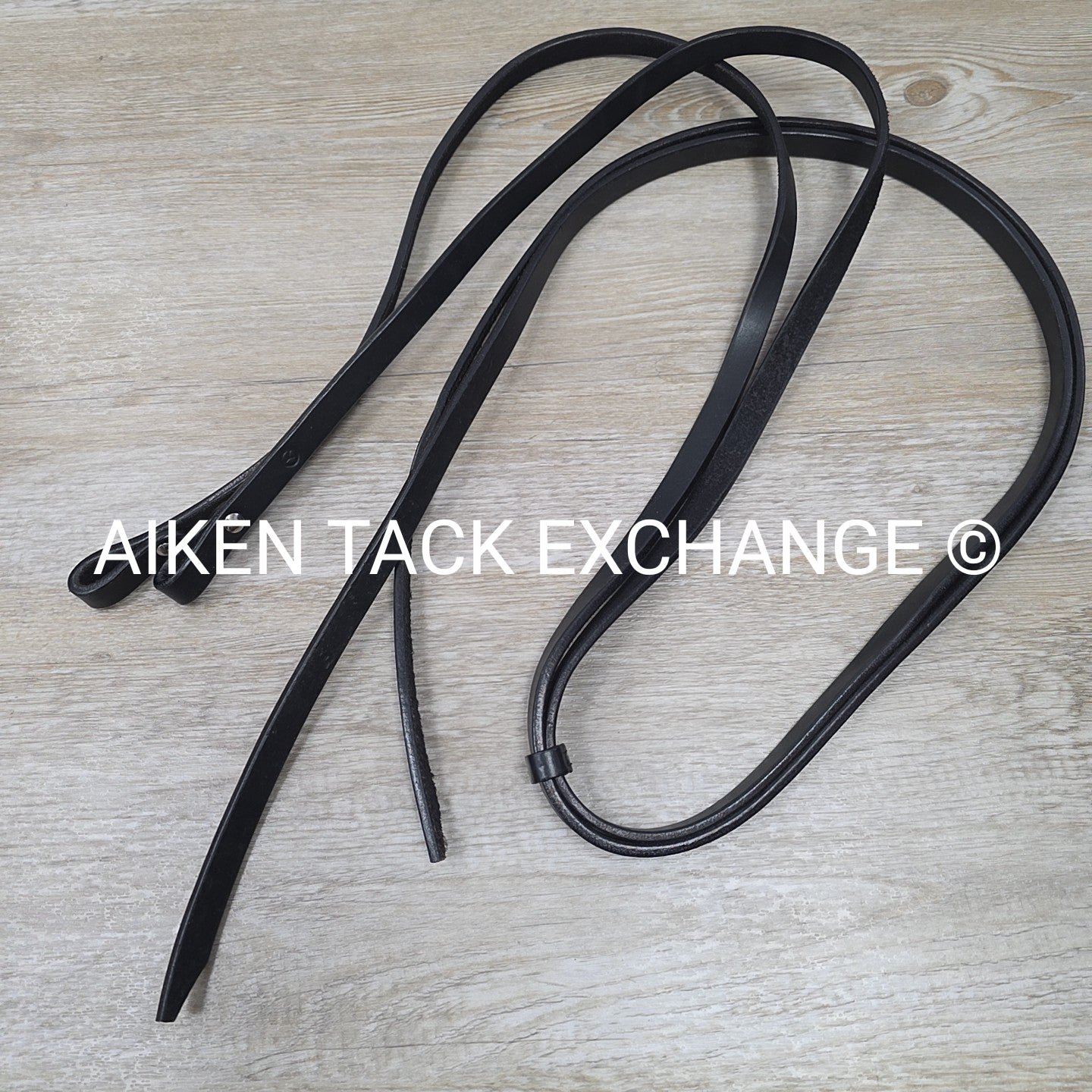Circle Y Browband Headstall with Reins, Black, Size Full