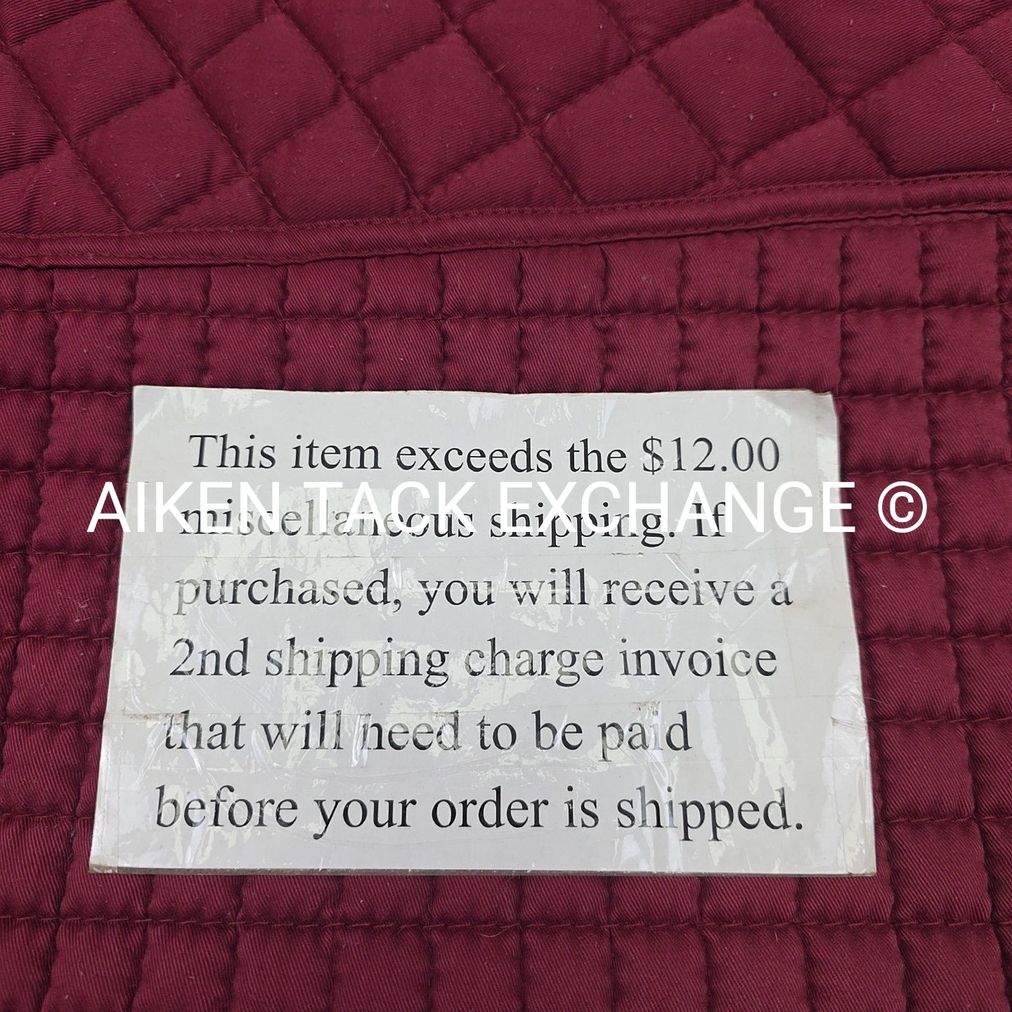 PRI Continental Double Back Fleece Lined All Purpose Saddle Pad