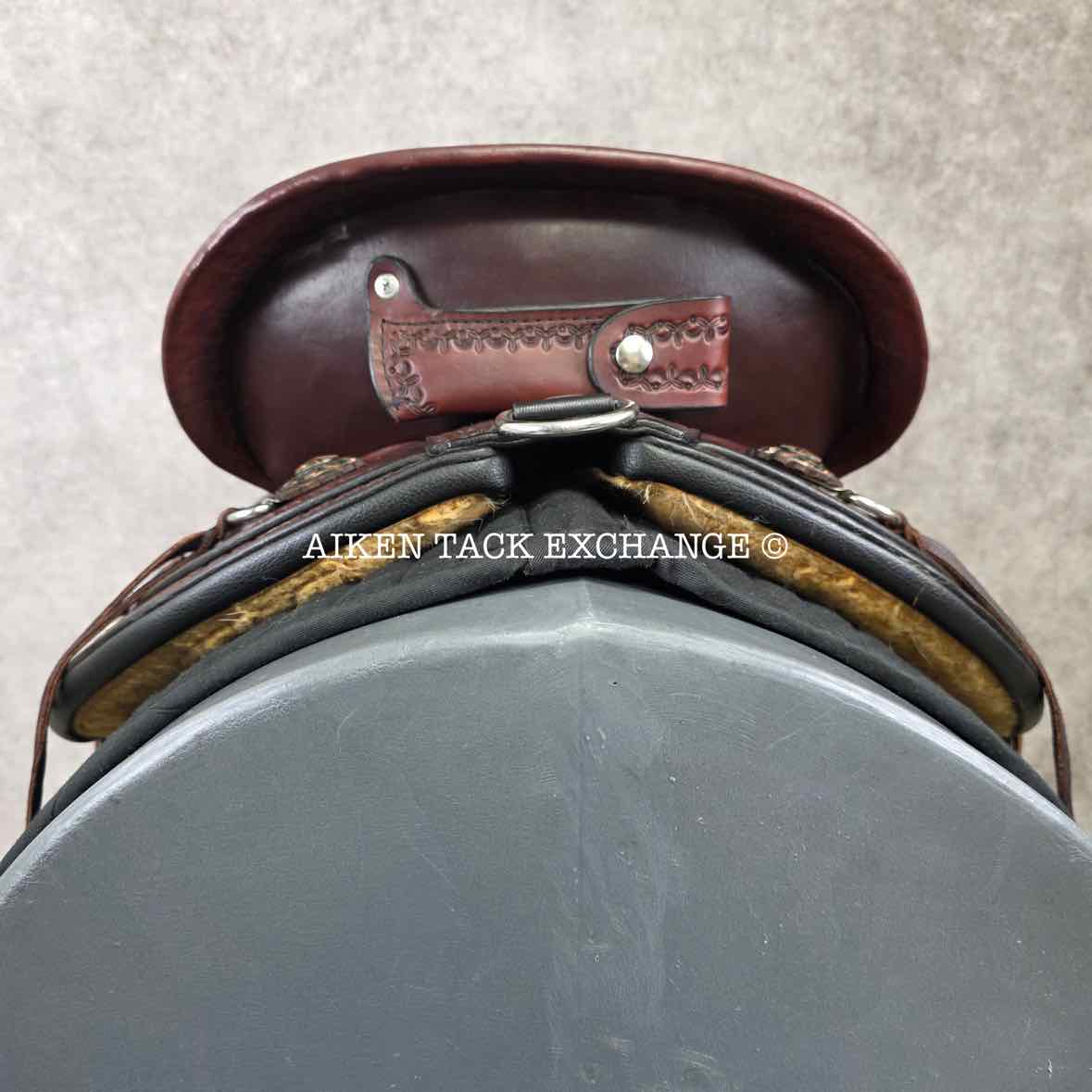 2017 Circle Y 1566 Nova Flex2 Trail Plus Western Saddle, 16" Seat, Wide Tree - Full QH Bars