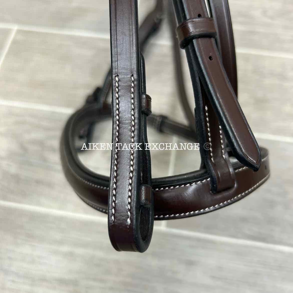 KL Select Red Barn Sovereign Hunter Bridle with Reins, Brown, Size Pony