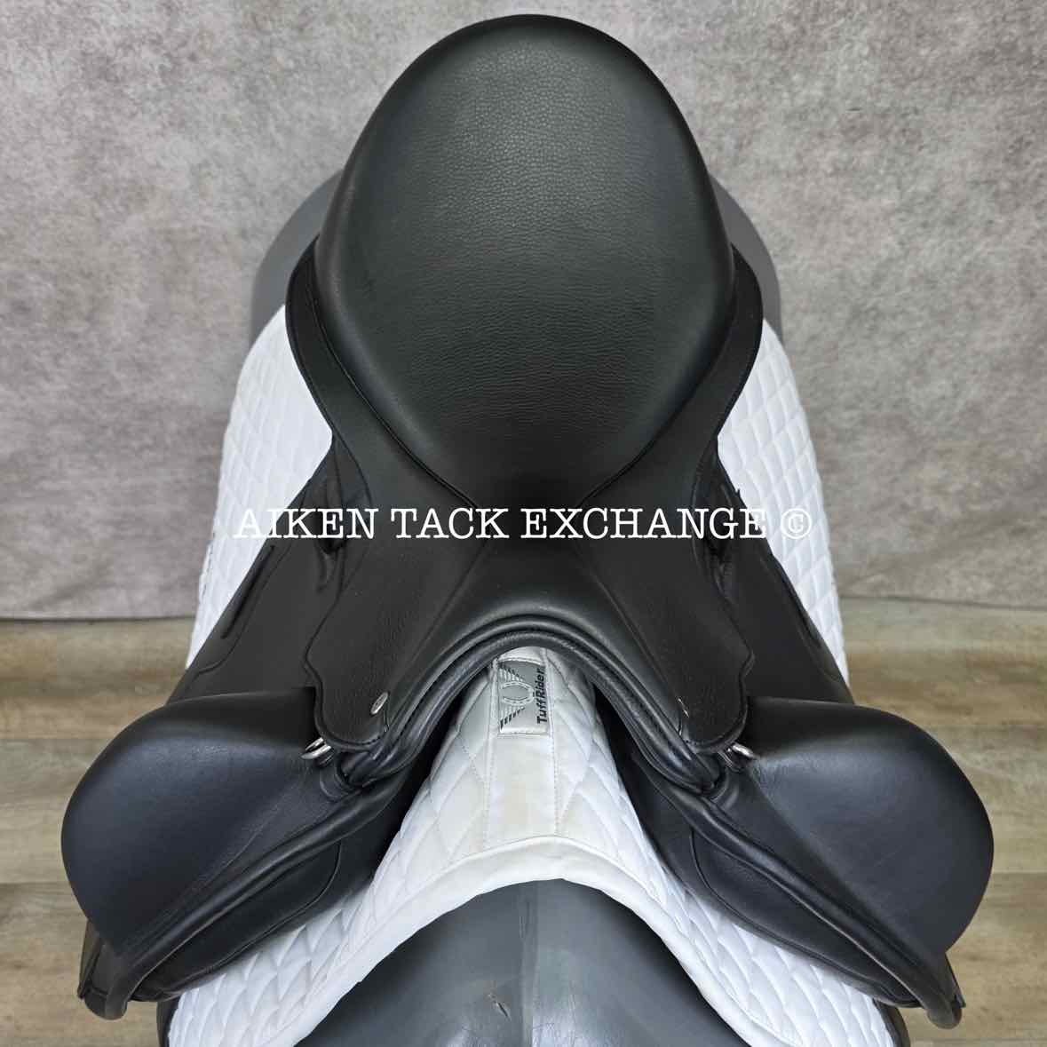 2023 Envy by Custom Saddlery Motion Monoflap Dressage Saddle, 17.5" Seat, Adjustable Tree, Wool Flocked Panels