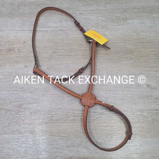 Edgewood Raised Fancy Stitched Figure 8 Noseband, Brown, Size Cob
