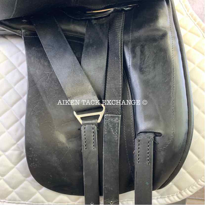 2008 Custom Saddlery Wolfgang Solo Dressage Saddle, 17.5" Seat, Adjustable Tree, Wool Flocked Panels, Buffalo Leather