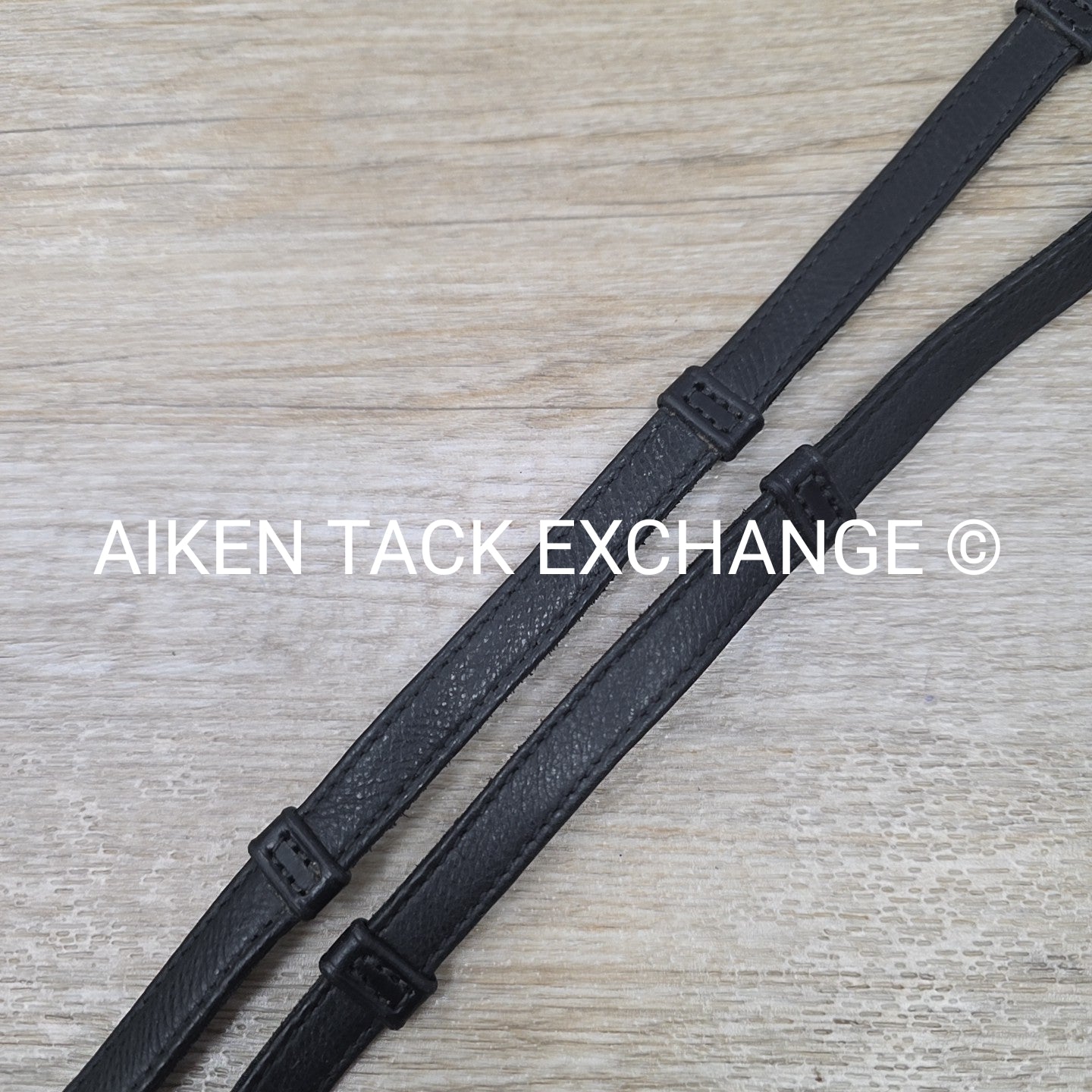 Passier Leather Reins with Hand Stops, Black, 55"