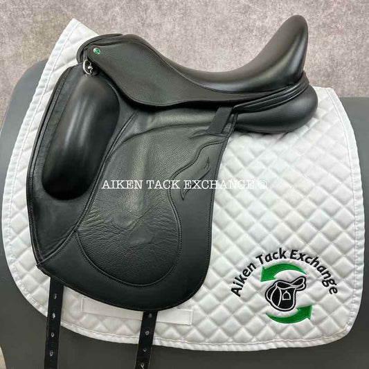 2023 Envy by Custom Saddlery Rhythm Monoflap Dressage Saddle, 17" Seat, Adjustable Tree, Wool Flocked Panels