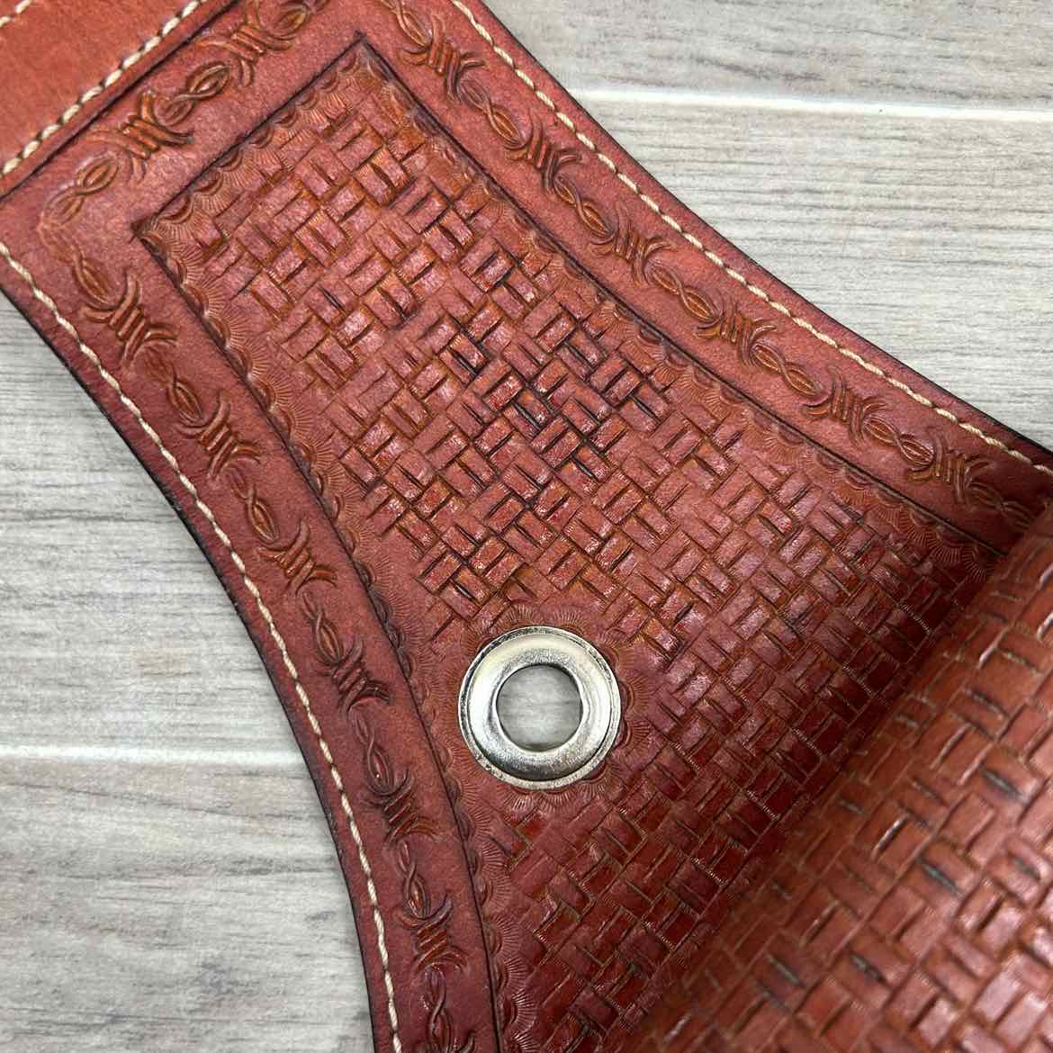 Tooled Leather Saddle Bag