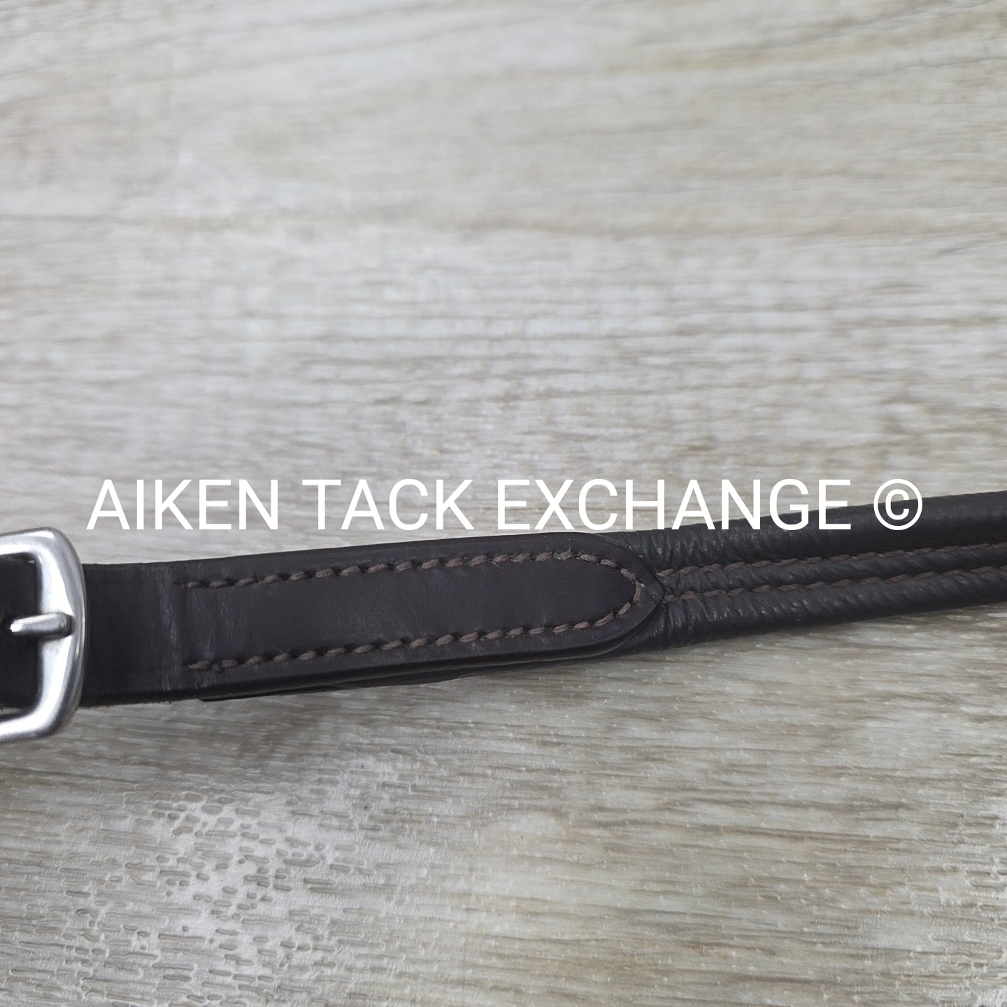 Flexible Fit Padded Leather Reins, Brown, Cob