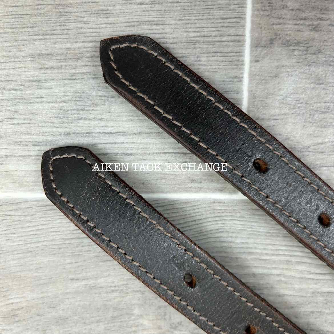 Nylon Backed Stirrup Leathers, Brown, 58"