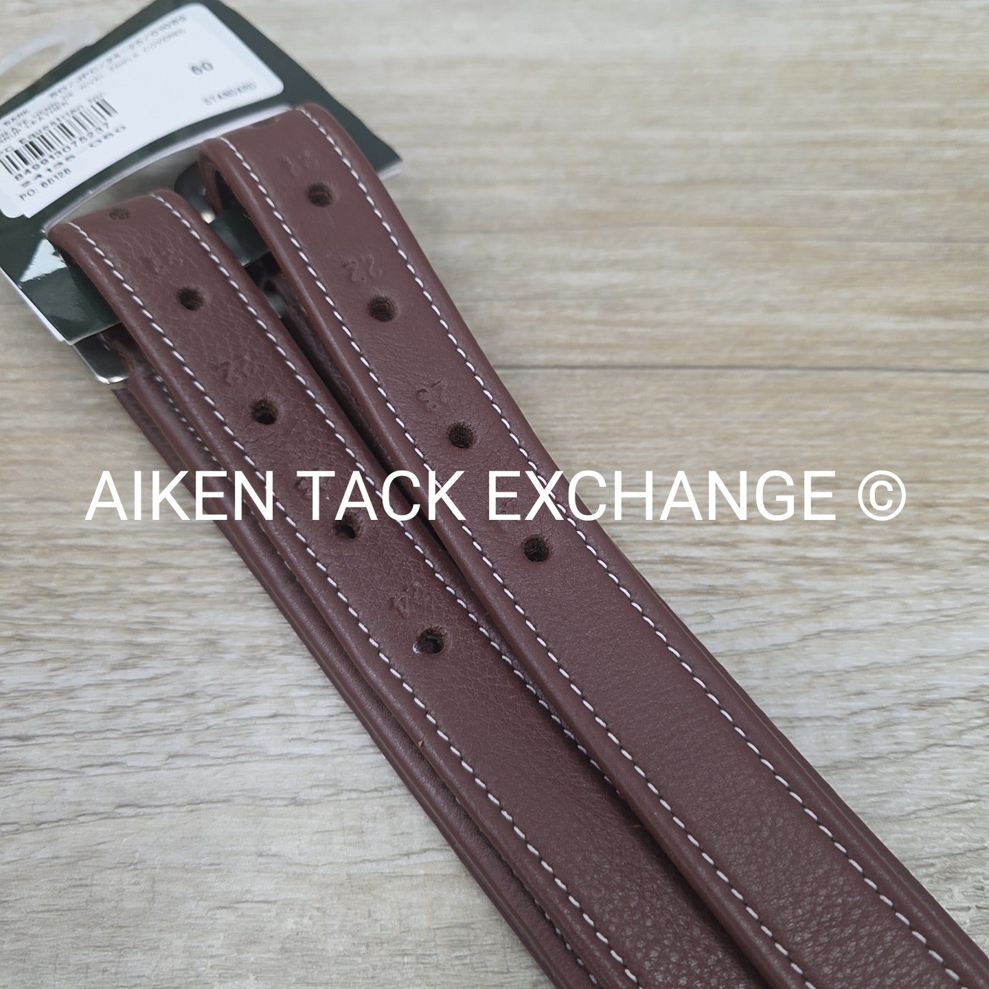 HDR Laureate Triple Covered Stirrup Leathers with Flat Buckles, Oakbark, 60"