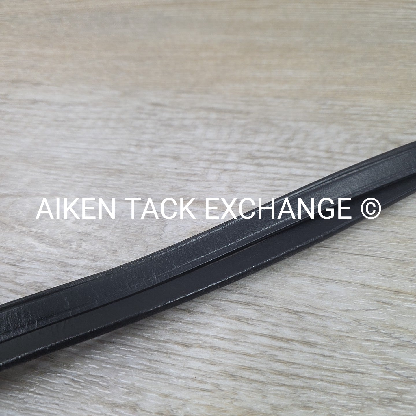 Flat Plain Curb Rein, Black, 54"