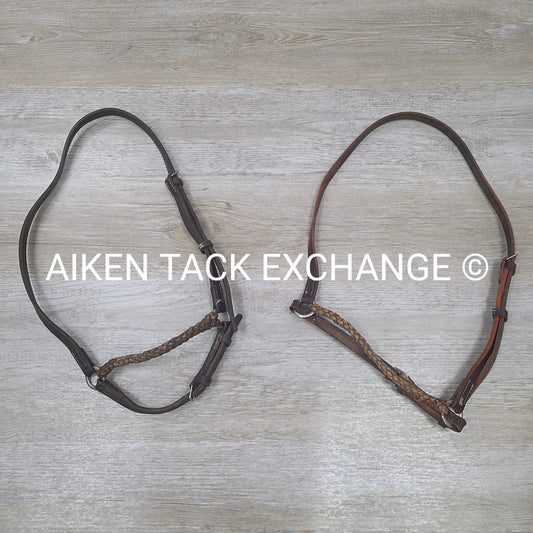 BARGAIN BUNDLE: 2 Round Braided Rawhide Drop Nosebands