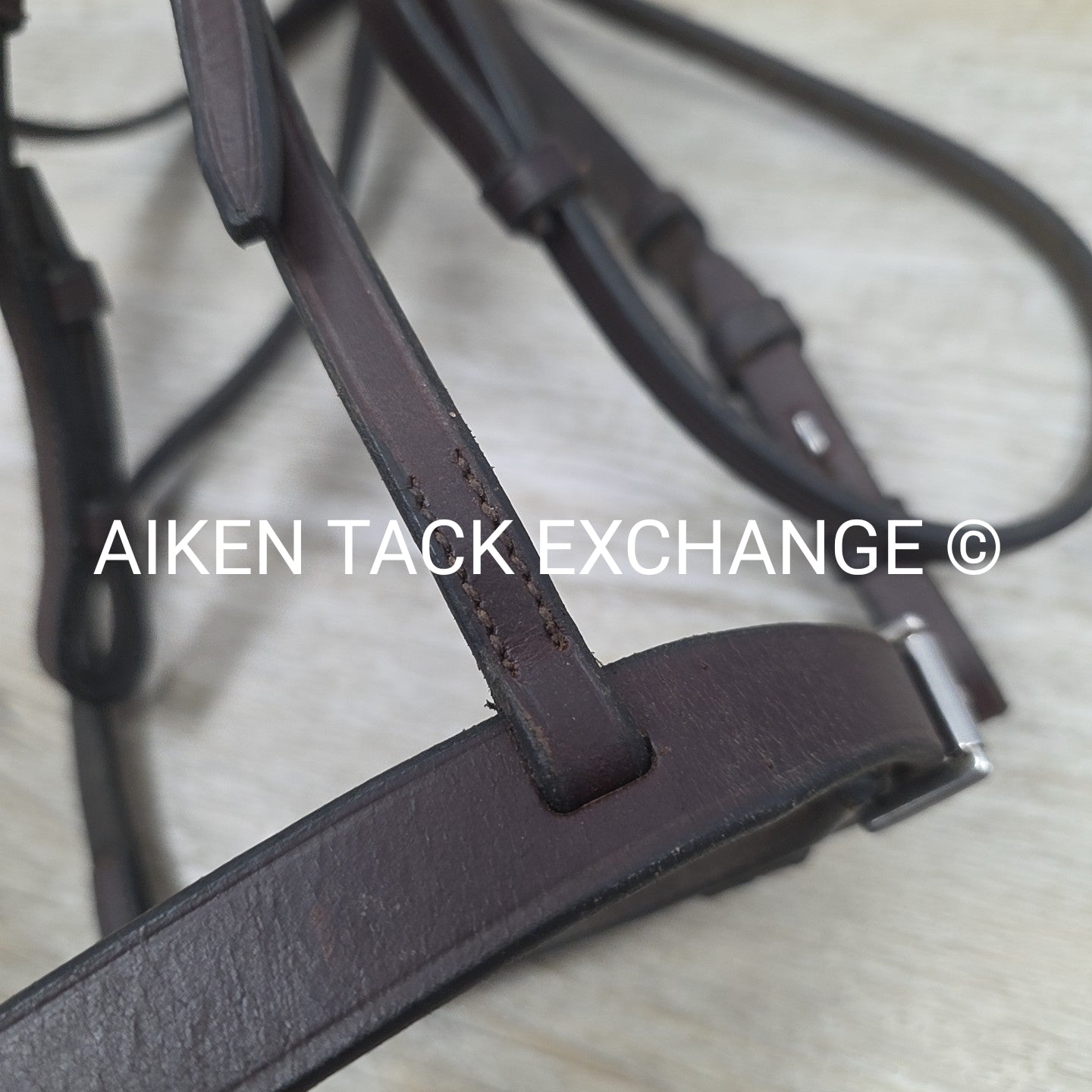 Flat Hunt Bridle with Matching Laced Reins, Brown, Size Cob