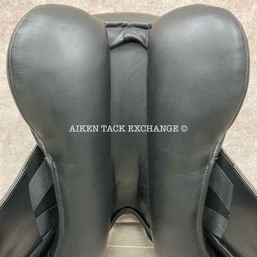 **SOLD** 2016 Custom Saddlery Steffen's Advantage Monoflap Dressage Saddle, 18" Seat, Adjustable Tree, Wool Flocked Panels