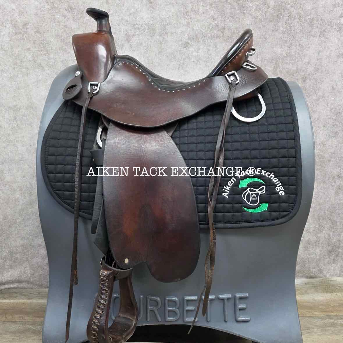 Steele Classic Trail Western Saddle, 16.5" Seat, Wide Tree - Full QH Bars