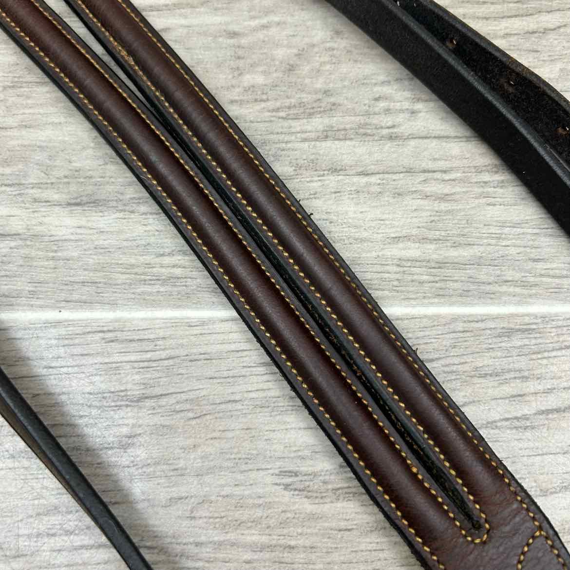 Bobby's English Tack Plain Raised Running Martingale, Brown, Size Full