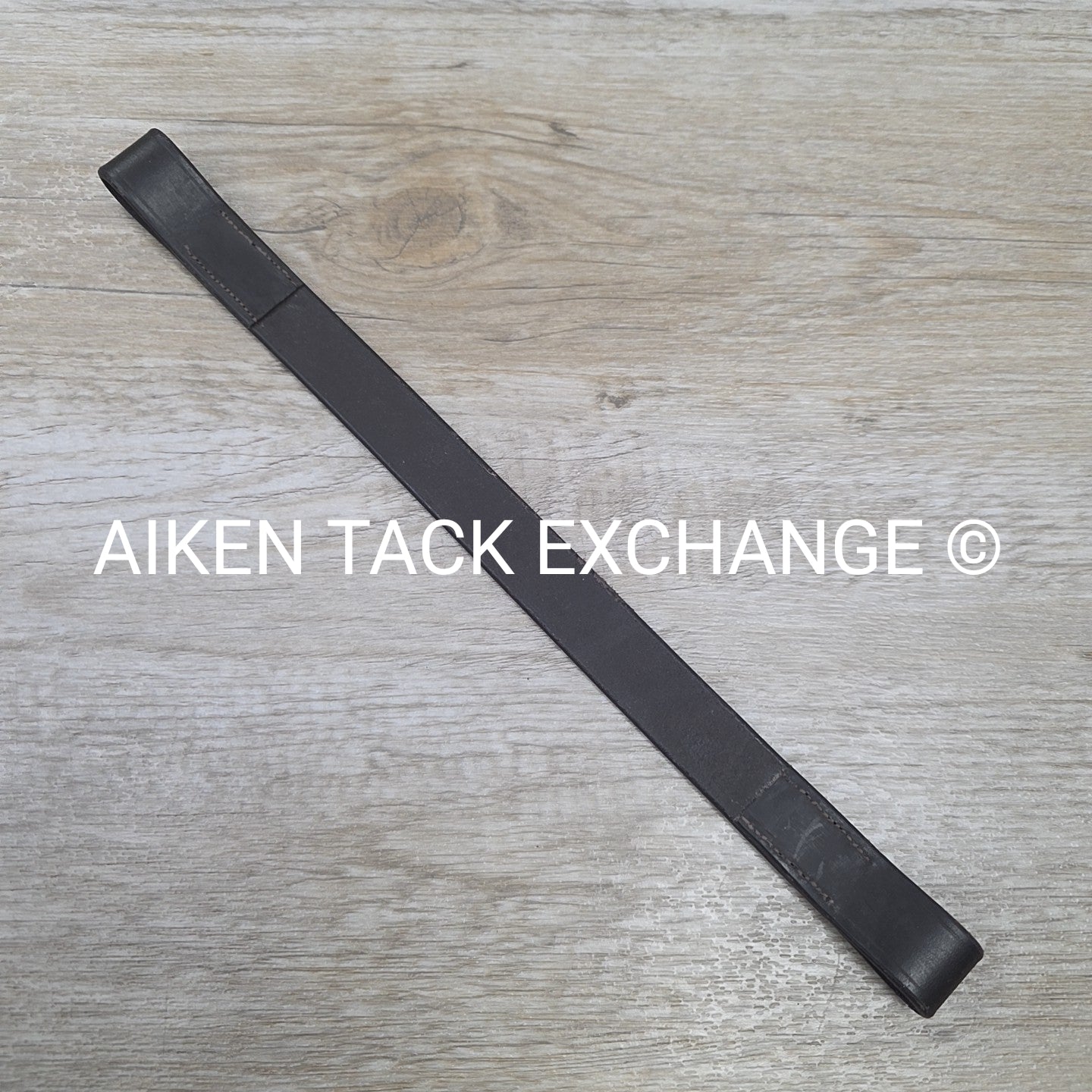 Flexible Fit Flat Plain Fox Hunter Browband, Brown, 15"