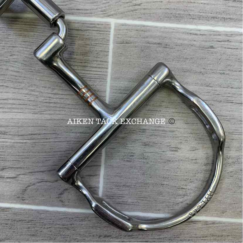 Myler Correctional Low Ported Barrel D Ring Bit with Hooks 89-2225PT  5.5"