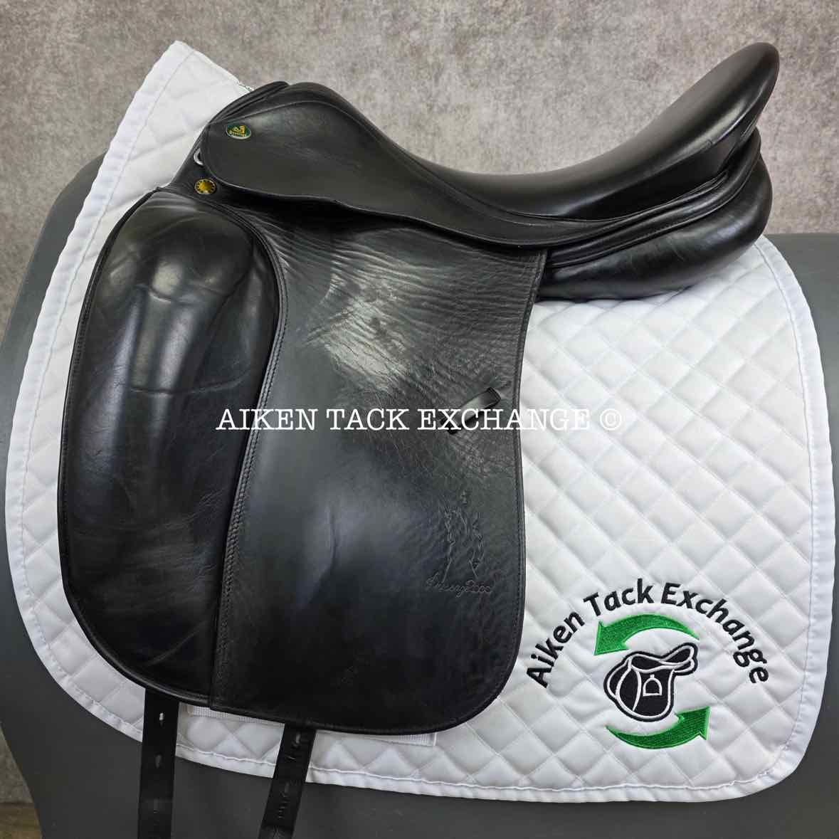 2000 Prestige Dressage 2000 Saddle, 18" Seat, 34 Tree - M/MW, Wool Flocked Panels