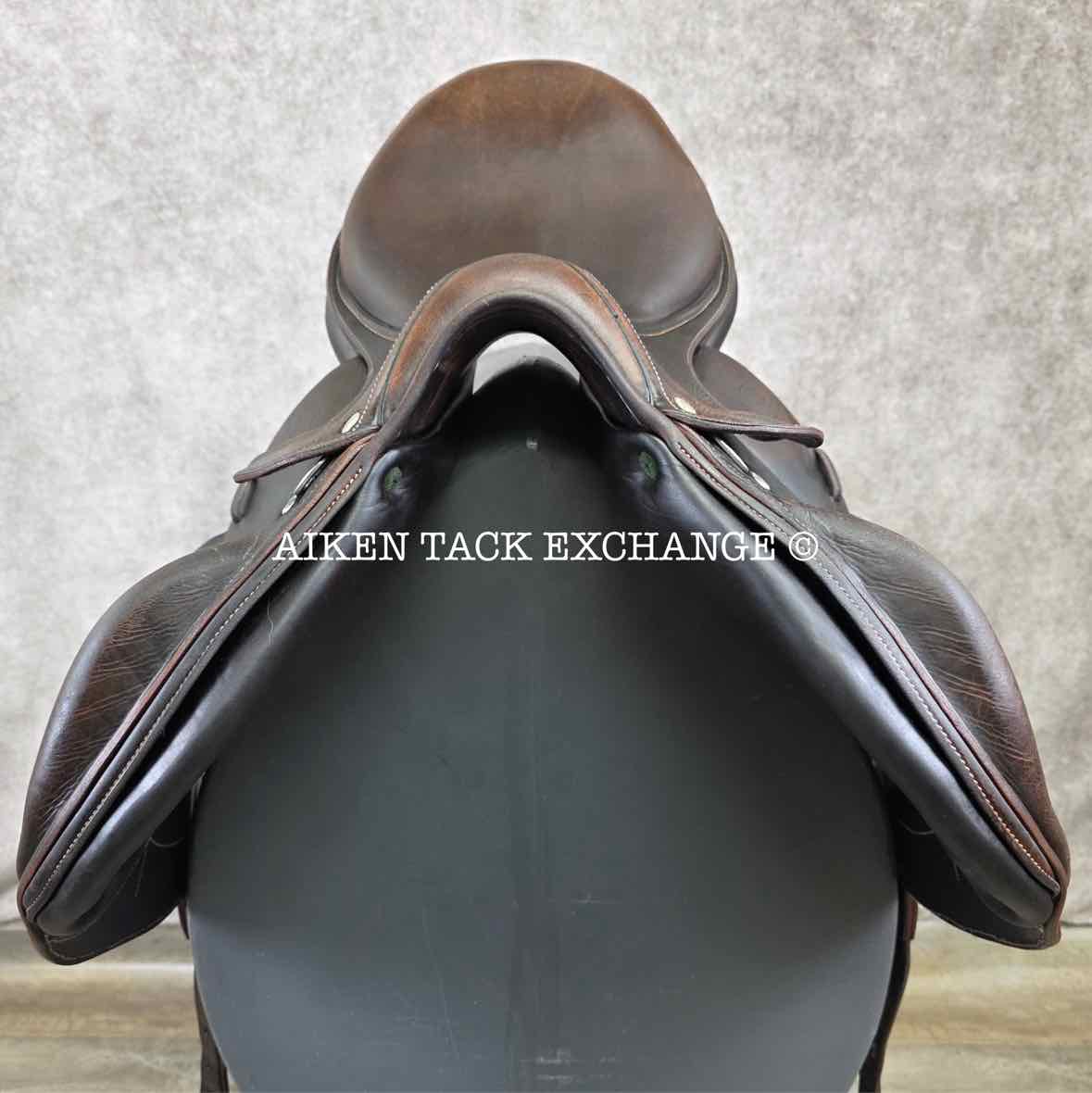 **SOLD** 2006 Devoucoux Chiberta Monoflap Jump Saddle, 17.5" Seat, 2A Flap, Medium Wide Tree, Foam Panels, Full Buffalo Leather