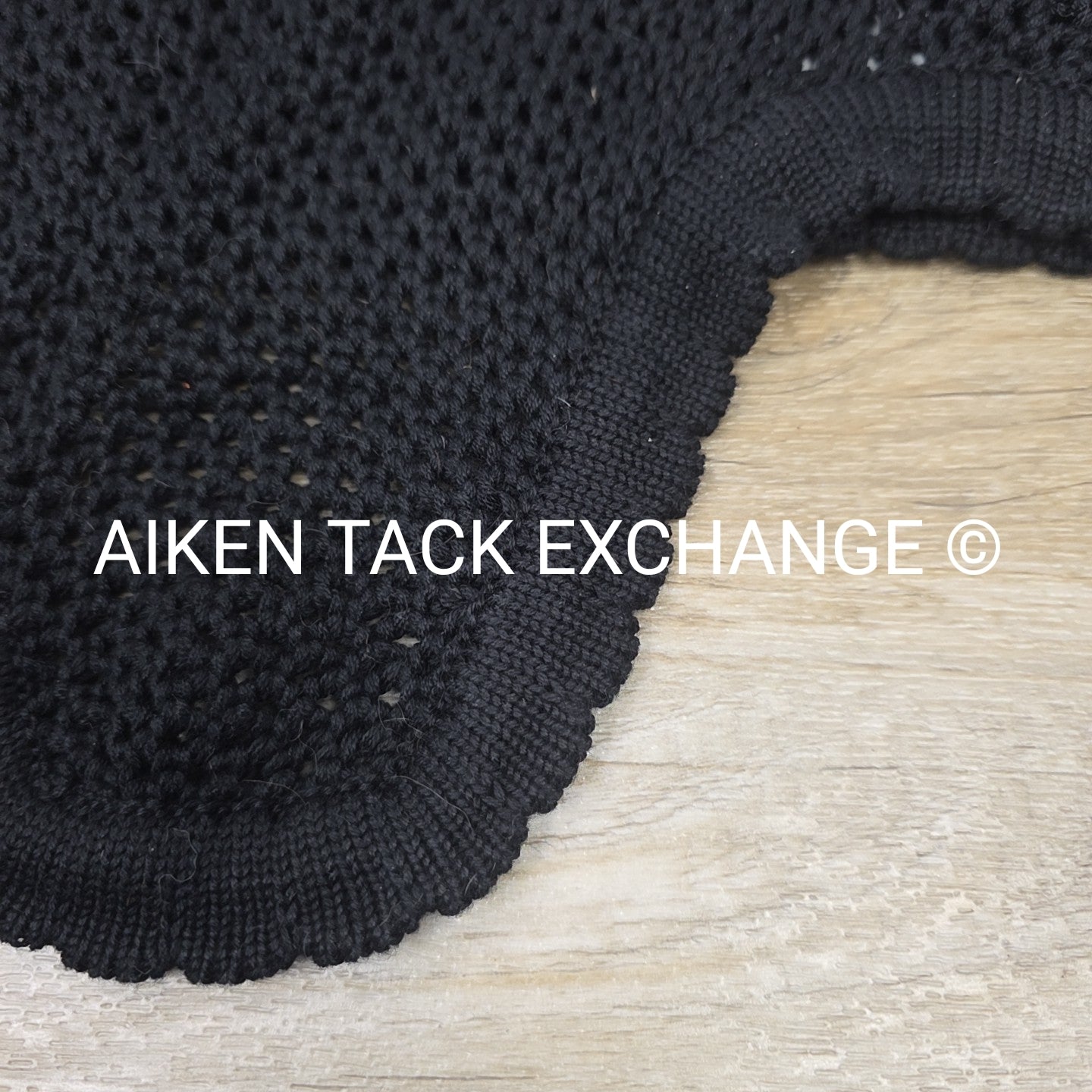 Equiline Soundless Ear Bonnet, Black, Size Full